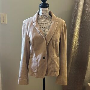 Daughters of the Liberation (By Anthropologie)Tan Corduroy Women's Blazer Sz 8